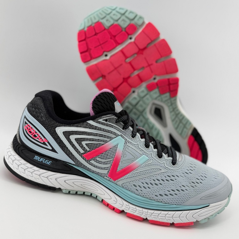 New Balance Truefuse 880v7 Running Shoes Women 10.5 Grey Pink Blue Teal W880GB7